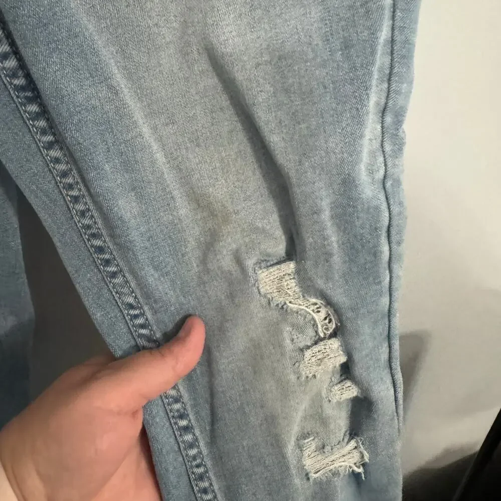Justice Girls PLUS Size Distressed Skinny Jeans Girls Size 10 PLUS Light Wash